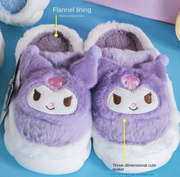 Kuromi Fluffy Slippers