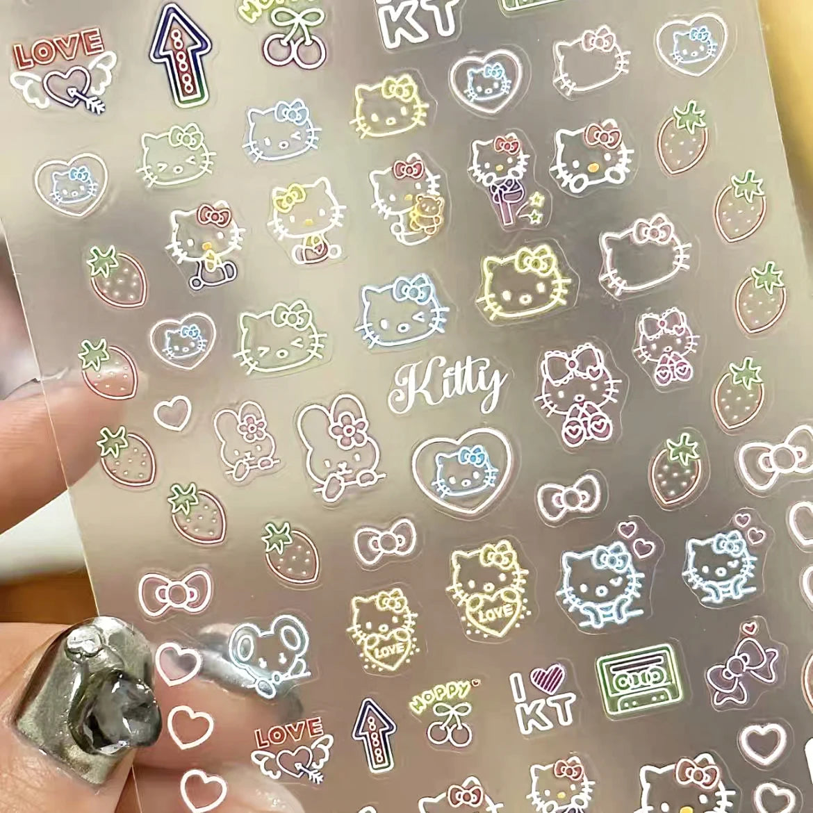 sanrio cracks sticker sheet