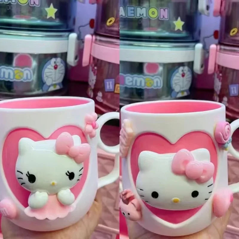 hello kitty pink and white cup