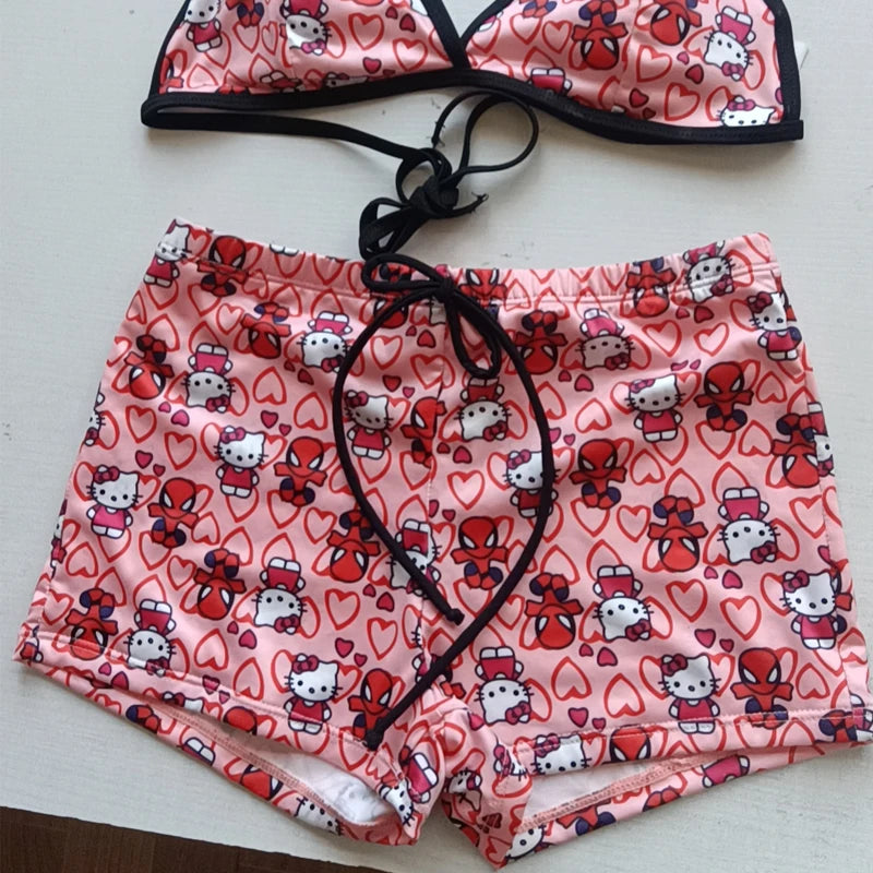 2 piece sanrio crack bathing suit